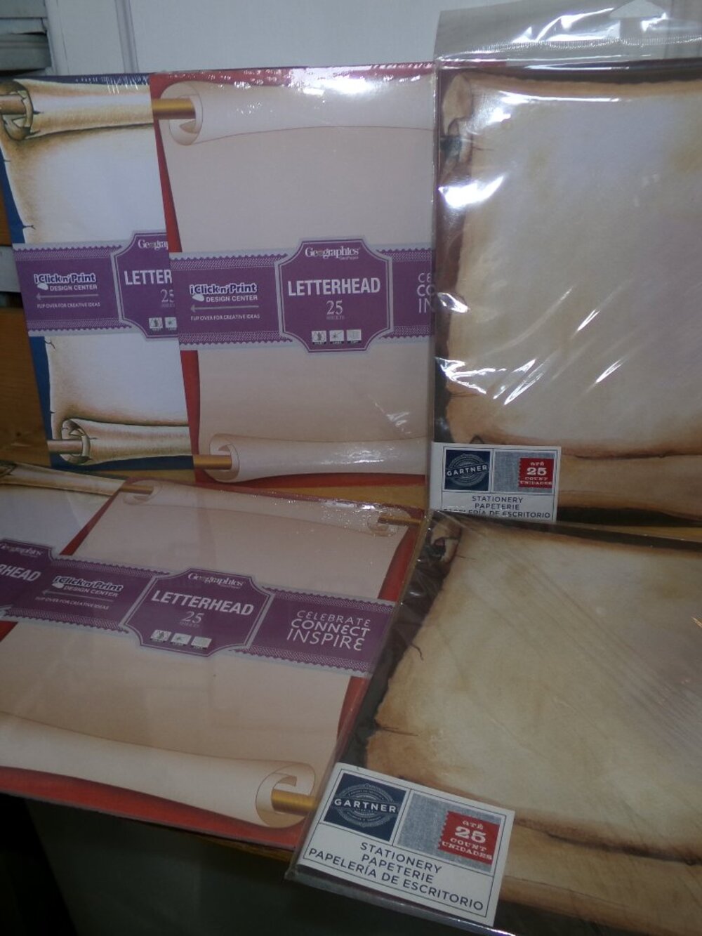 **Moving Sale**  Set of 6 NWT Scroll Letterhead Packs